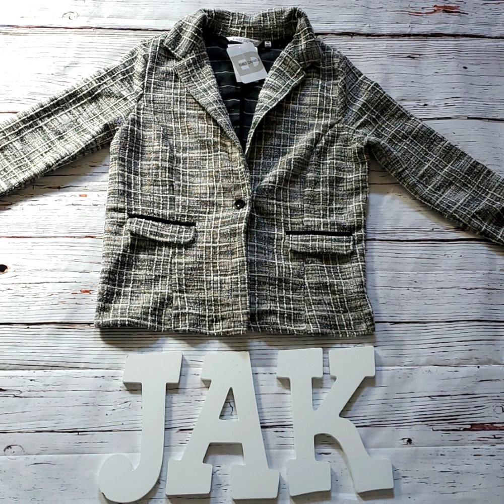🆕️ EMILY DANIELS BLACK & WHITE BLAZER JACKET 🖤🤍